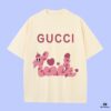 693127be908475d562cd9541 GUCCI 2025 Fall Spring/Summer Collection Pink Snake 🐍 Short Sleeve T-Shirt Premium Quality, Distinctive from Regular Prints, Made of Custom-Woven 270G 32-Count Double-Yarn Pure Cotton Fabric, Loose Fit Unisex Design