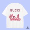 693127ee908475d562cd9551 GUCCI 2025 Fall Spring/Summer Collection Pink Snake 🐍 Short Sleeve T-Shirt Premium Quality, Special Woven 270G 32-Count Double-Yarn Pure Cotton Fabric, Relaxed Fit Unisex Design