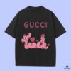 693127f9908475d562cd9554 High-End Quality GUCCI 2025 Fall Spring/Summer Collection Pink Snake Short-Sleeve T-Shirt, Premium Custom-Woven 270G 32-Count Double-Yarn Pure Cotton Fabric, Distinct from Regular Printed Tees, Relaxed Unisex Fit