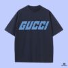 693127fb908475d562cd9555 GUCCI 2025 Fall Spring/Summer Collection Snake Pattern Logo Short-Sleeve T-Shirt Premium Quality