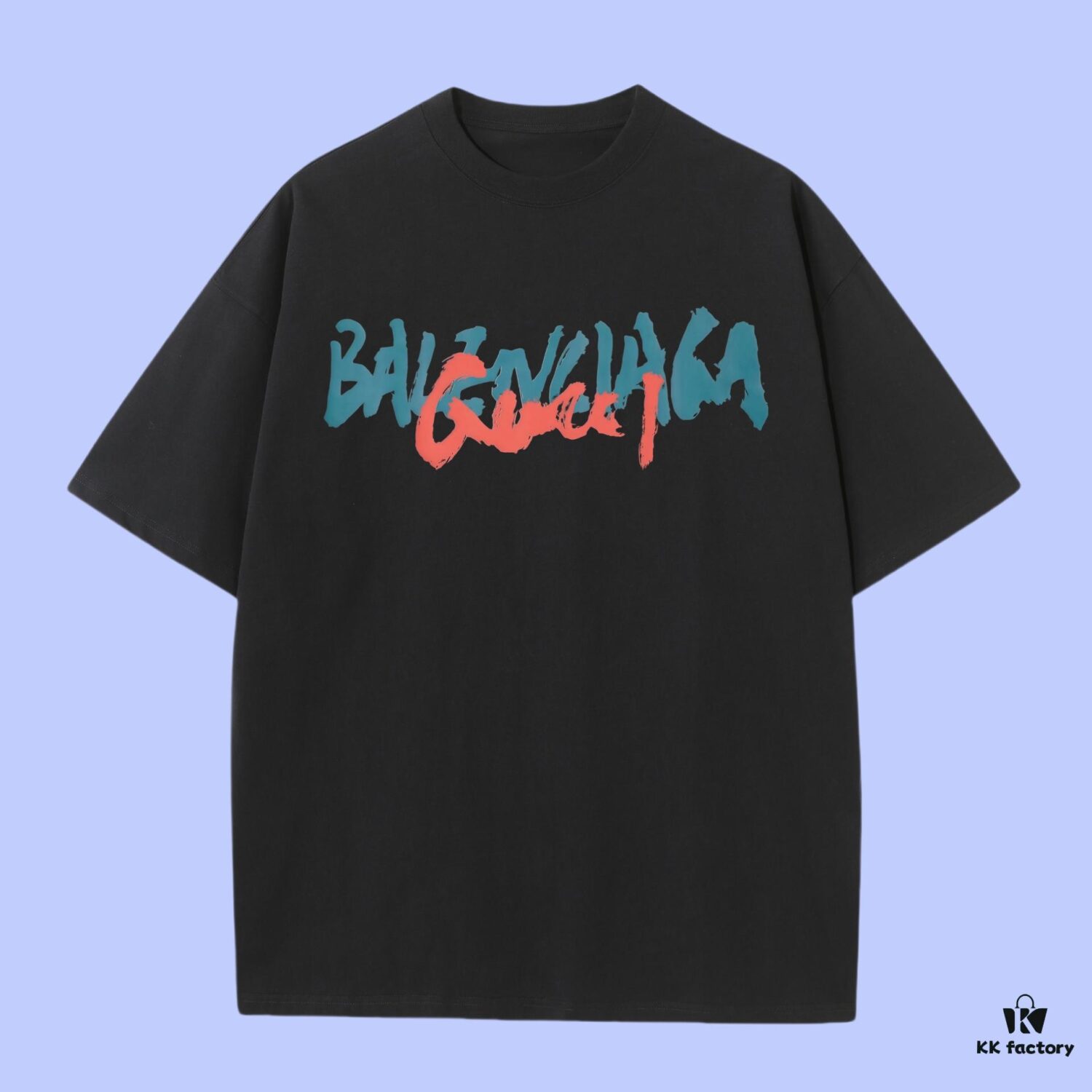 69312869908475d562cd9578 High-End Quality Gucci Collaborative 2025 Fall Spring/Summer Collection Color-Block Logo Short-Sleeve T-Shirt