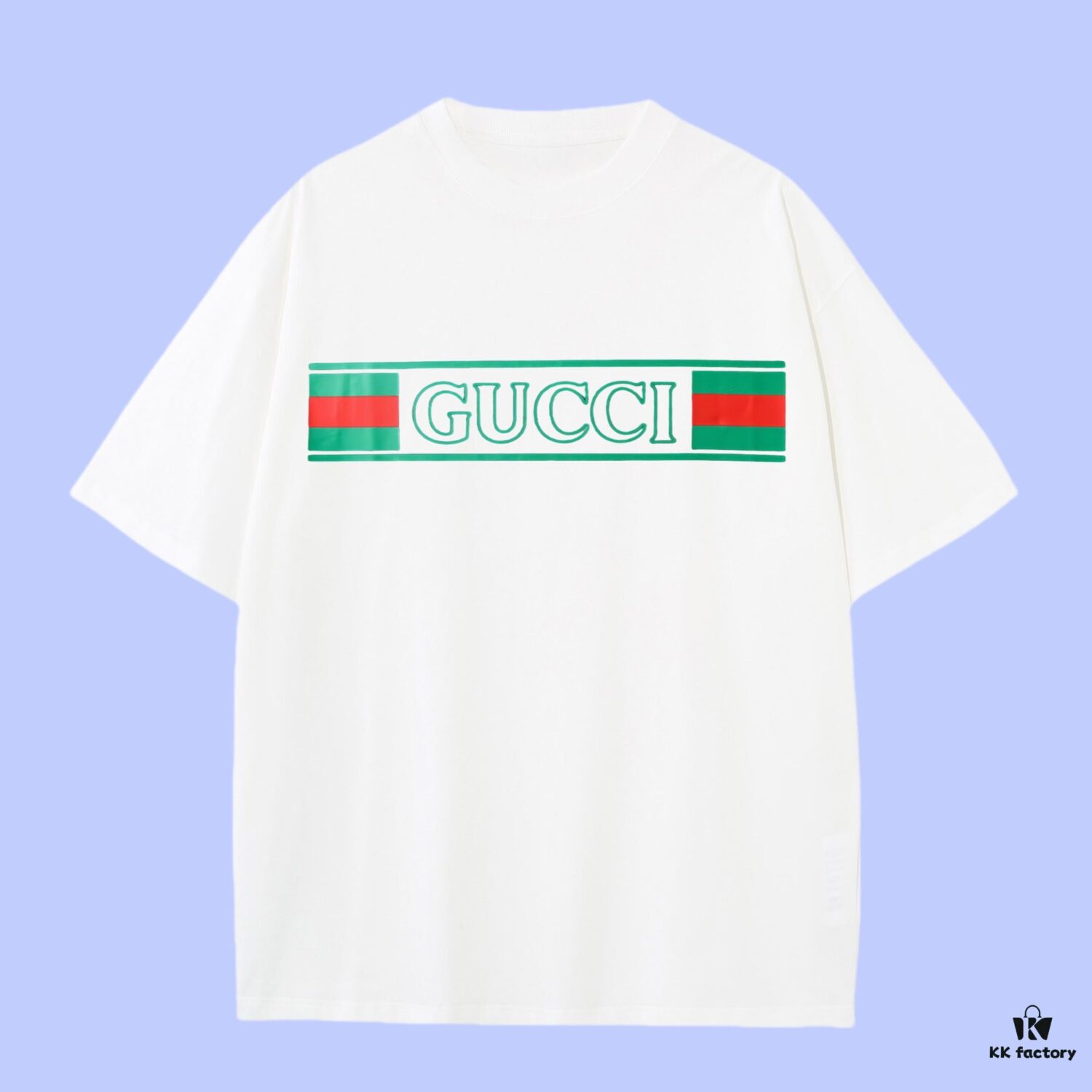 693128e3908475d562cd959c High-End Quality GUCCI 2025 Fall Spring/Summer Collection Logo Short-Sleeve T-Shirt, Premium 270G 32-Count Double-Yarn Cotton Fabric, Relaxed Unisex Fit