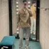 69312a2d908475d562cd95d7 Gucci GUCCI 24FW Double G Jacquard Lapel Long-Sleeve Shirt Jacket