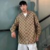 69312a37908475d562cd95d9 Gucci GUCCI 24FW Double G Jacquard Lapel Long-Sleeve Shirt Jacket