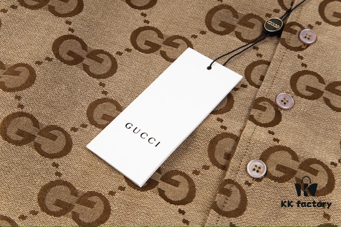 69312a69908475d562cd95e7 Gucci GUCCI 24FW Double G Jacquard Lapel Long-Sleeve Shirt Jacket