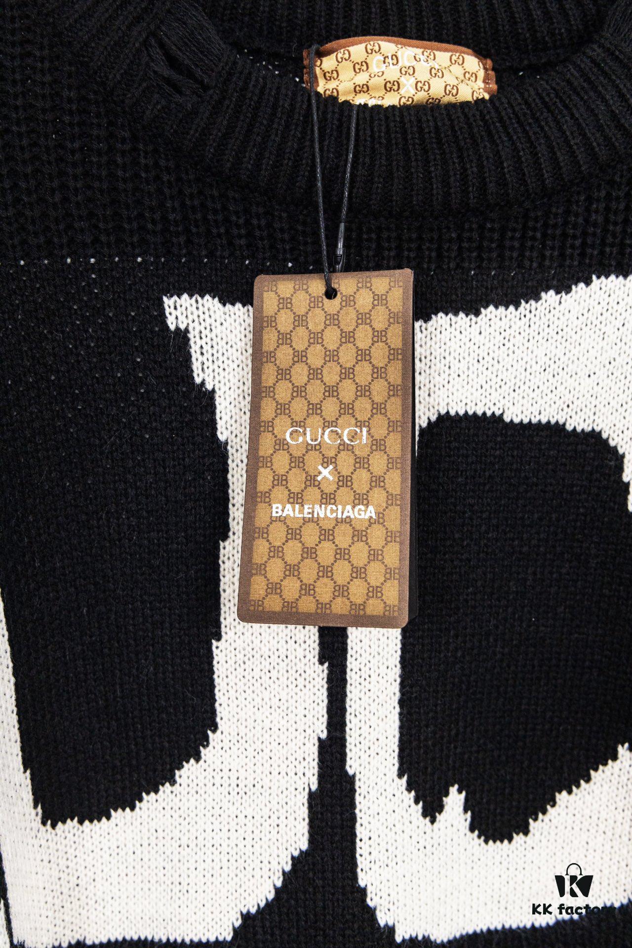 69312ae2908475d562cd960a Gucci x Balenciaga Aria Collection Streetwear Style Knitwear with Graffiti Design - 2022 Winter Fashion Trend