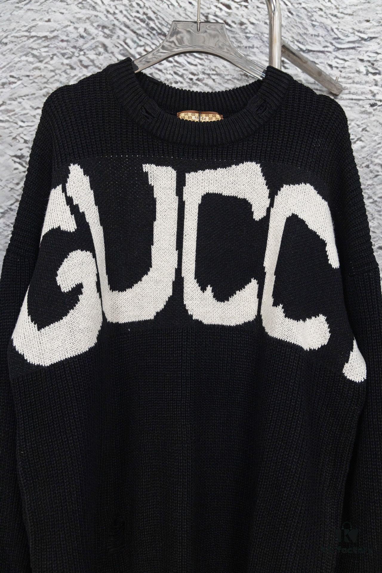 69312aeb908475d562cd960d Gucci x Balenciaga Aria Collection Streetwear Style Knitwear with Graffiti Design - 2022 Winter Fashion Trend