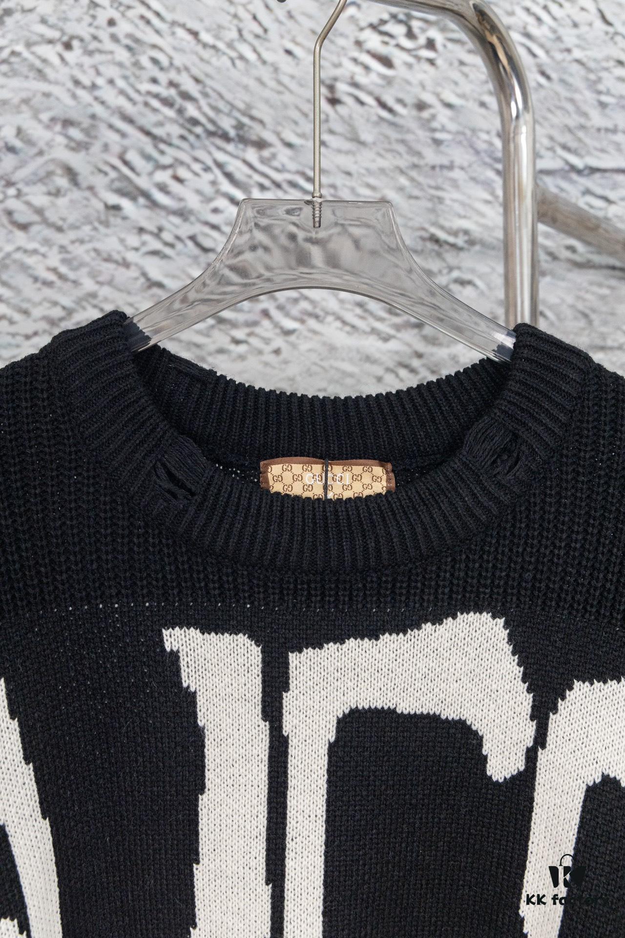 69312aee908475d562cd960e Gucci x Balenciaga Aria Collection Streetwear Style Knitwear with Graffiti Design - 2022 Winter Fashion Trend