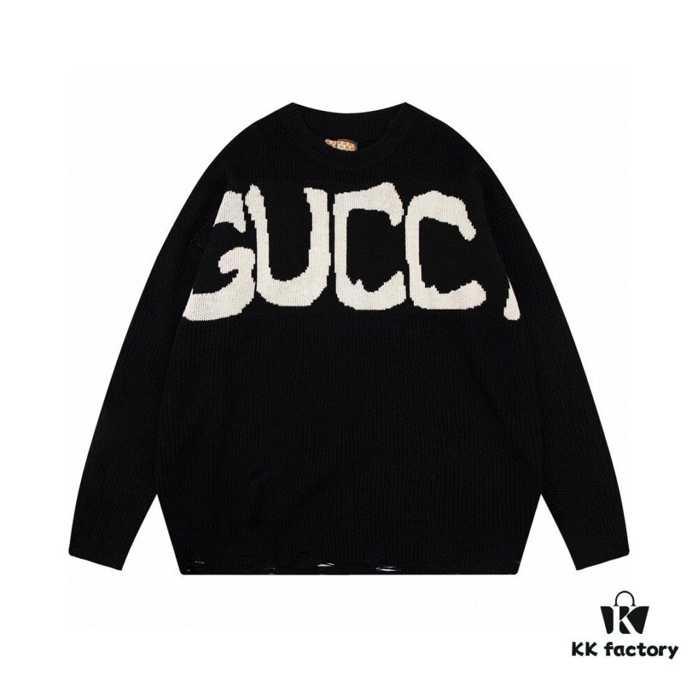 69312af2908475d562cd9610 Gucci x Balenciaga Aria Collection Streetwear Style Graffiti Knit Sweater