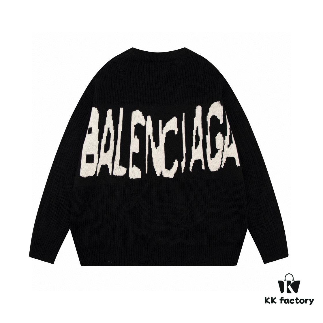 69312af4908475d562cd9611 Gucci x Balenciaga Aria Collection Streetwear Style Graffiti Knit Sweater