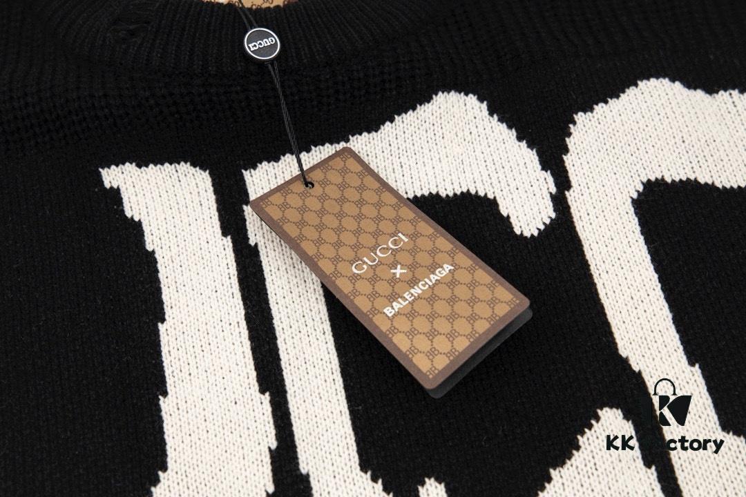 69312b19908475d562cd9619 Gucci x Balenciaga Aria Collection Streetwear Style Graffiti Knit Sweater