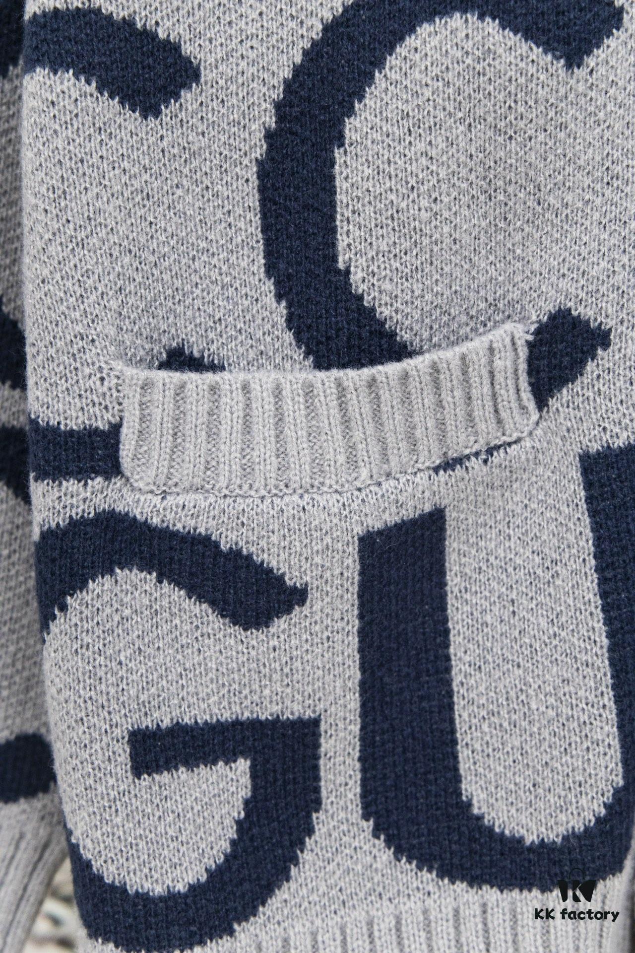 69312b36908475d562cd9620 GUCCI Men's and Women's Double G Logo Knit Cardigan Polo Collar Ivory White Wool-Blend High-Quality Craftsmanship