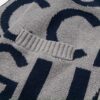 GUCCI Wool-Blend Knit Polo Collar Cardigan with Double G Logo