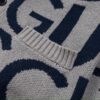 GUCCI Wool-Blend Knit Polo Collar Cardigan with Double G Logo