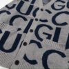 GUCCI Wool-Blend Knit Polo Collar Cardigan with Double G Logo