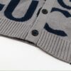 GUCCI Wool-Blend Knit Polo Collar Cardigan with Double G Logo