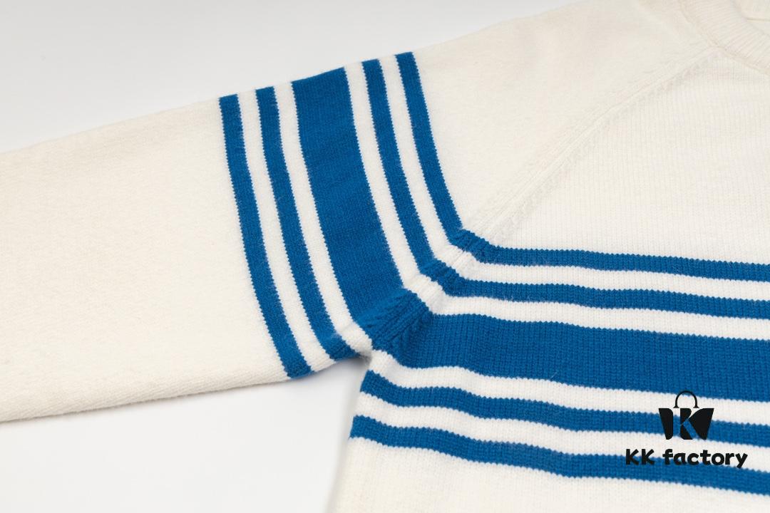 GUCCI Crew Neck Jacquard Sweater Unisex High-Density Wool Blend Premium Knitwear White