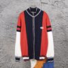 69312d31908475d562cd96c2 GUCCI Color-Block Knit Zip-Up Jacket with Quilted Design, High-Density Wool Blend, Unisex Style, Premium Craftsmanship