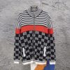69312d92908475d562cd96dc GUCCI Color-Block Ribbed Knit Zip-Up Cardigan, Unisex Design, High-Density Wool Blend, Smooth and Soft Fabric, Premium Craftsmanship