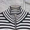 69312d9a908475d562cd96de GUCCI Color-Block Ribbed Knit Zip-Up Cardigan, Unisex Design, High-Density Wool Blend, Smooth and Soft Fabric, Premium Craftsmanship
