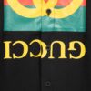 69312de7908475d562cd96f9 New Gucci Red-Green Double Ring Printed Logo Button-Up Shirt with Checkered Design
