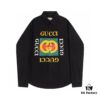 New Gucci Red-Green Double Ring Printed Logo Button-Up Shirt with Plaid Pattern