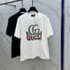 69312e2a908475d562cd9712 Gucci 2025FW Spring/Summer New Round Neck T-Shirt for Layering or Outerwear, 3D Logo Embossed Slightly Oversized Short-Sleeve Tee Made of 260g Reactive Cotton