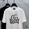 69312e2f908475d562cd9714 Gucci 2025FW Spring/Summer New Round Neck T-Shirt for Layering or Outerwear, 3D Logo Embossed Slightly Oversized Short-Sleeve Tee Made of 260g Reactive Cotton