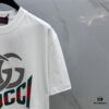 69312e37908475d562cd9718 Gucci 2025FW Spring/Summer New Round Neck T-Shirt for Layering or Outerwear, 3D Logo Embossed Slightly Oversized Short-Sleeve Tee Made of 260g Reactive Cotton