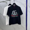 69312e45908475d562cd971c Gucci 2025 FW Spring/Summer New Arrival Round Neck T-Shirt for Layering or Outerwear, 3D Logo Micro-Oversized Short-Sleeve Tee Made of 260g Active Cotton