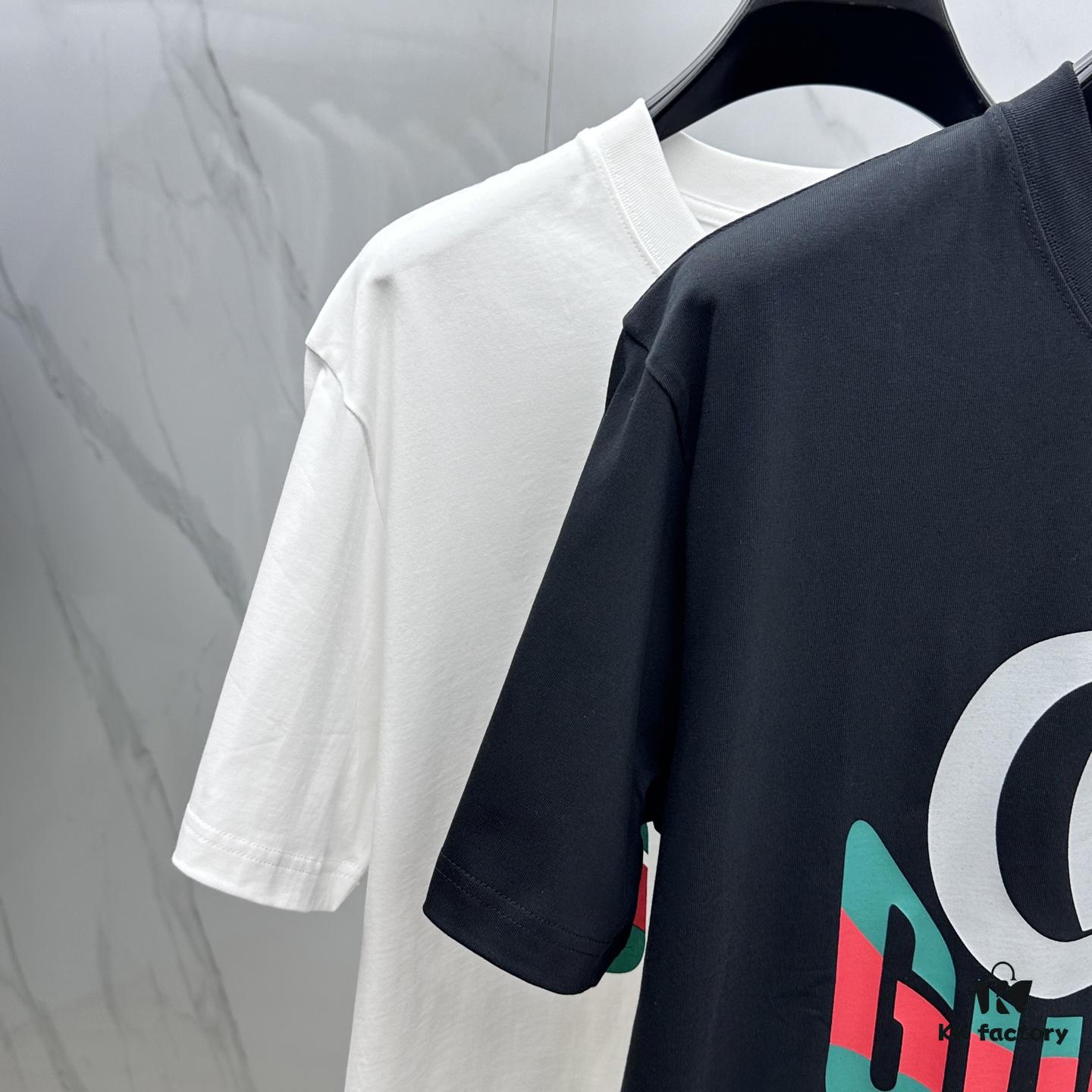 69312e4c908475d562cd971e Gucci 2025 FW Spring/Summer New Arrival Round Neck T-Shirt for Layering or Outerwear, 3D Logo Micro-Oversized Short-Sleeve Tee Made of 260g Active Cotton