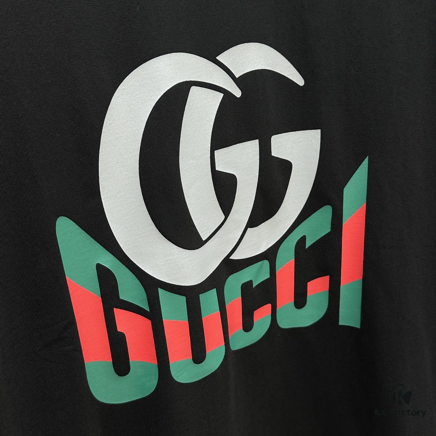 69312e54908475d562cd9721 Gucci 2025 FW Spring/Summer New Arrival Round Neck T-Shirt for Layering or Outerwear, 3D Logo Micro-Oversized Short-Sleeve Tee Made of 260g Active Cotton