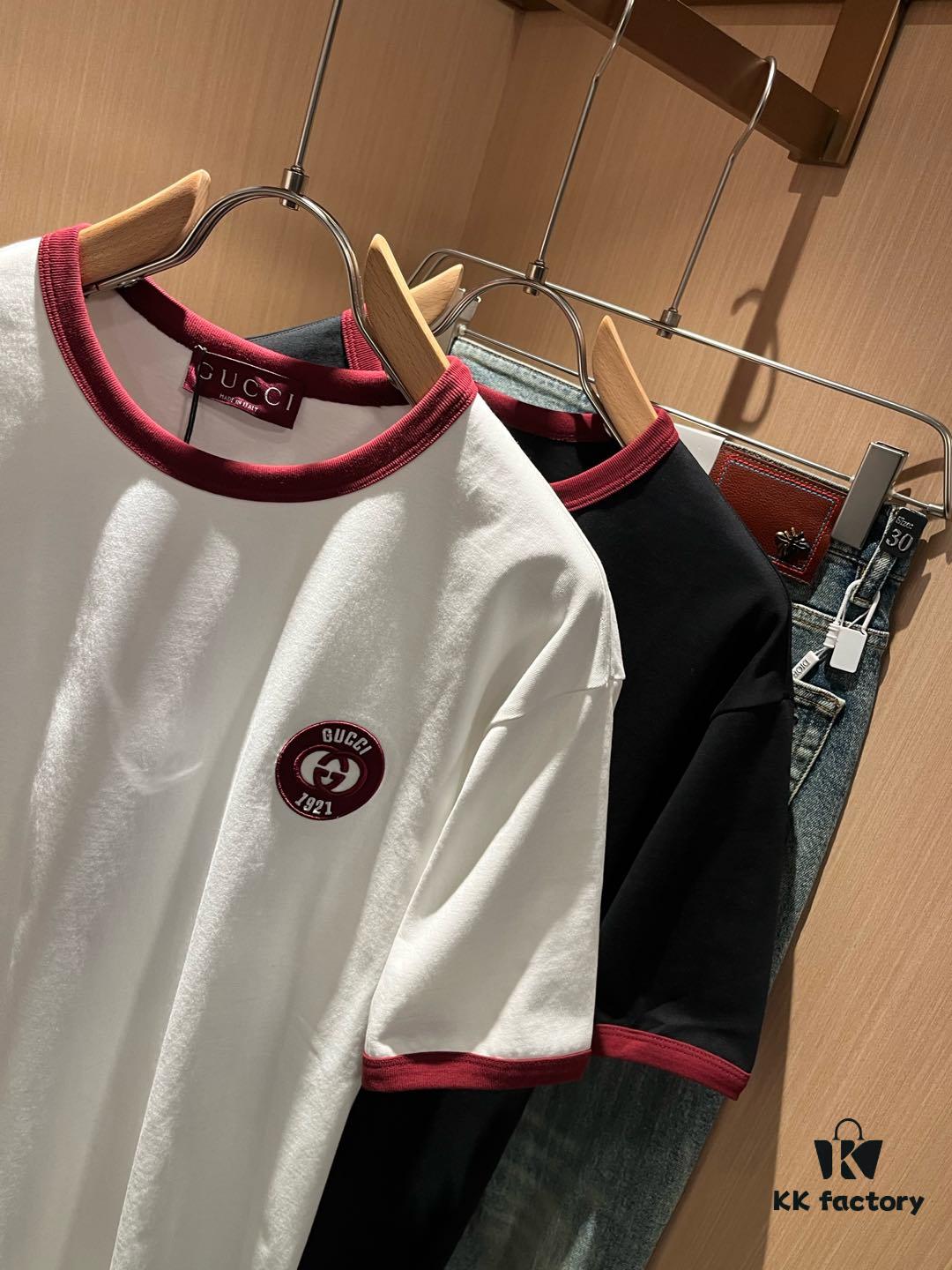 69312e5c908475d562cd9726 Gucc* Gu Family 2025 Spring/Summer New Unisex Couple's Casual Loose Cotton Crew Neck Short Sleeve T-Shirt