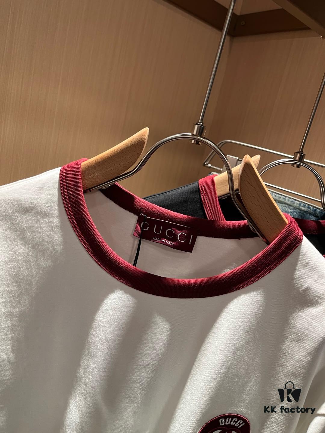 69312e62908475d562cd9729 Gucc* Gu Family 2025 Spring/Summer New Unisex Couple's Casual Loose Cotton Crew Neck Short Sleeve T-Shirt