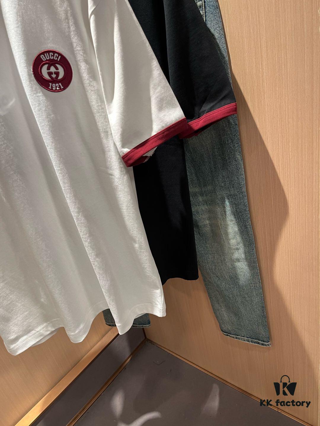 69312e68908475d562cd972b Gucc* Gu Family 2025 Spring/Summer New Unisex Couple's Casual Loose Cotton Crew Neck Short Sleeve T-Shirt