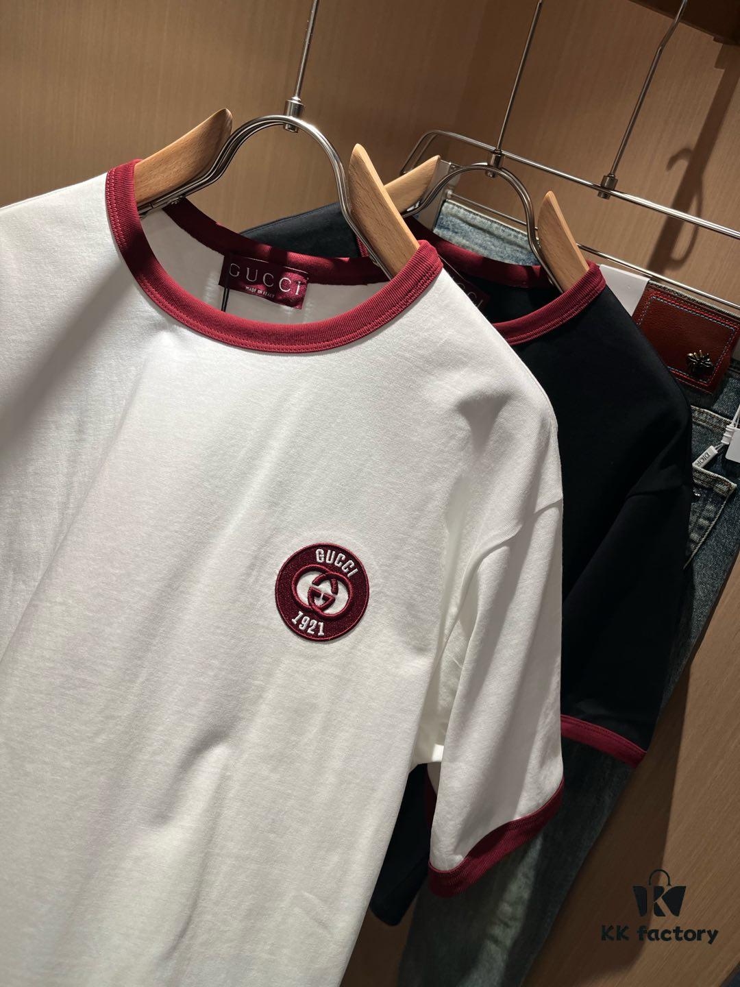 69312e69908475d562cd972c Gucc* Gu Family 2025 Spring/Summer New Unisex Couple's Casual Loose Cotton Crew Neck Short Sleeve T-Shirt