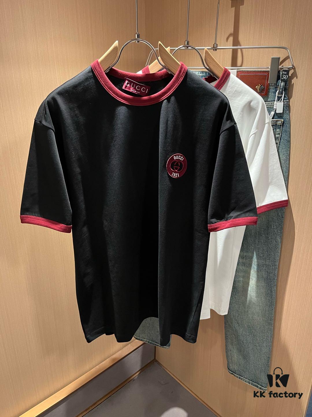 69312e6e908475d562cd972e Gucc* 2025 Spring/Summer New Unisex Couple Casual Loose Cotton Round Neck Short Sleeve T-Shirt