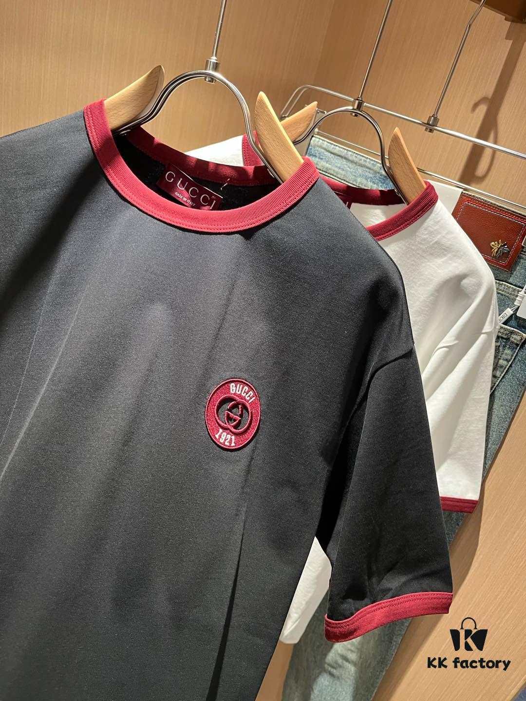 69312e80908475d562cd9735 Gucc* 2025 Spring/Summer New Unisex Couple Casual Loose Cotton Round Neck Short Sleeve T-Shirt