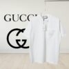 69312edc908475d562cd9759 Gucci Vintage Double G Embroidered Pocket Short Sleeve T-Shirt Classic Unisex Casual Cotton Top