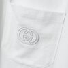 69312eef908475d562cd975e Gucci Vintage Double G Embroidered Pocket Short Sleeve T-Shirt Classic Unisex Casual Cotton Top