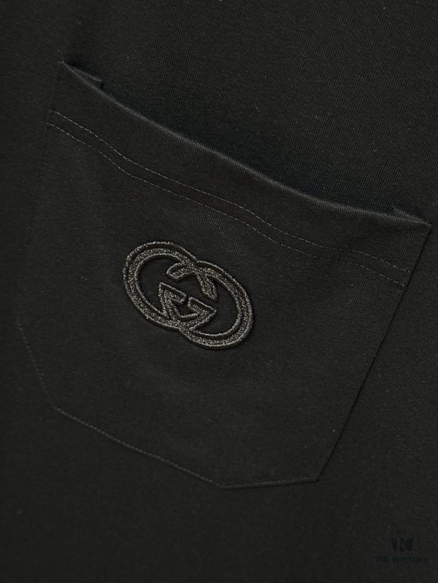 69312f2d908475d562cd9771 Gucci Logo Embroidered Patch Pocket Sleeveless T-Shirt Classic Stylish Youthful Cotton Top Unisex