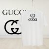 69312f75908475d562cd977c High-End Gucci Round Neck Short Sleeve T-Shirt with Front and Back Embroidered Logo, Premium 280g Double-Yarn Combed Cotton, Pre-Shrunk Washed Fabric, Unisex Fit, Official Website Detailing, Three Labels Complete