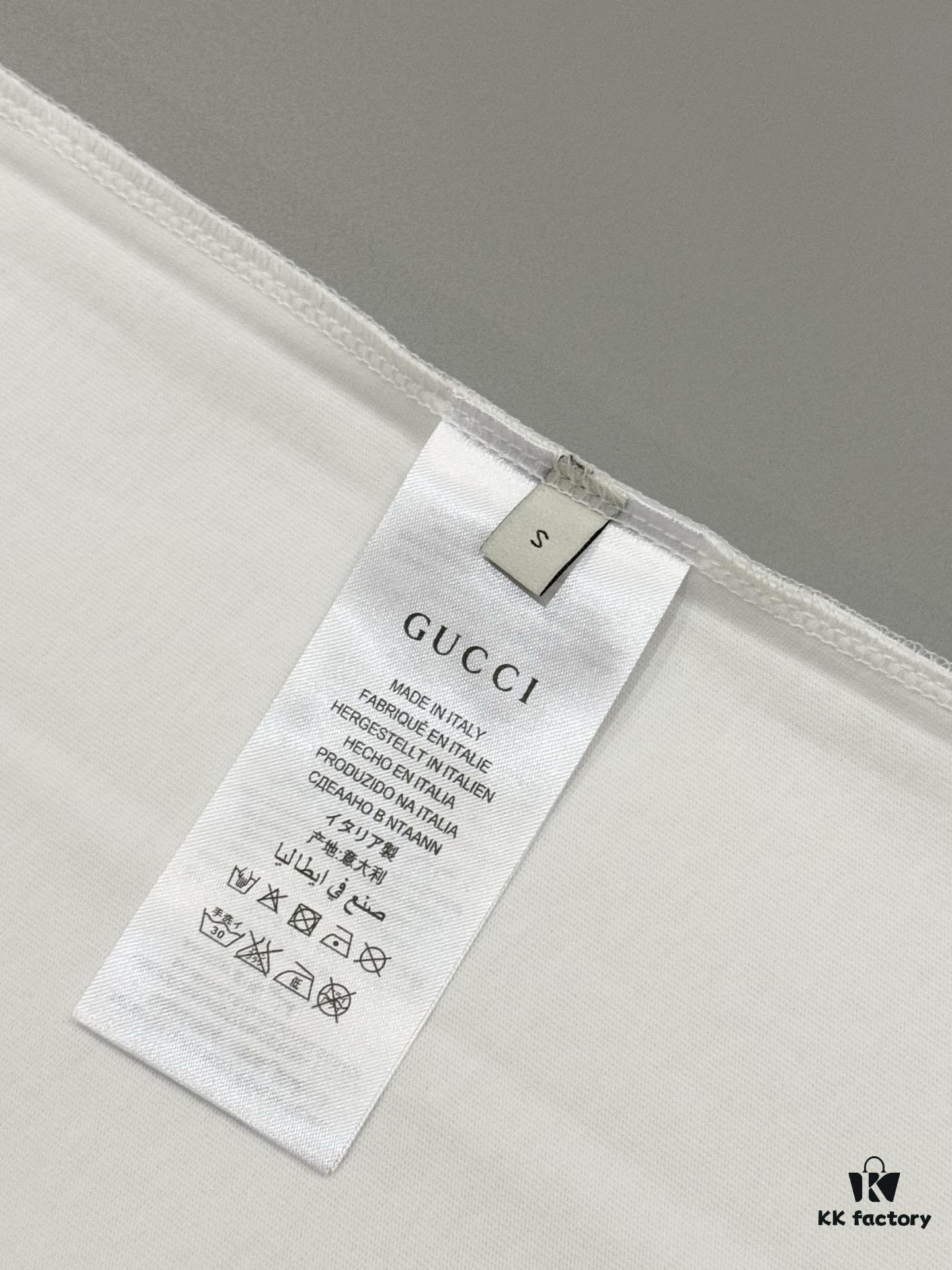69312fbc908475d562cd978d High-End Gucci Style Premium Jump Stitch Embroidered Round Neck Short Sleeve T-Shirt, 280g Double-Yarn High Gram Weight 100% Combed Cotton, Pre-Shrunk 1x1 Double Yarn Washed Fabric Resists Deformation, Unisex Design with Official Website Details, Front and Back Letter Logo Embroidery, Patch on Reverse, Complete Triple Labels, Moisture-Proof Paper Packaging, Distinct from Market Standard Goods, Comfortable Fit with OXs Silhouette