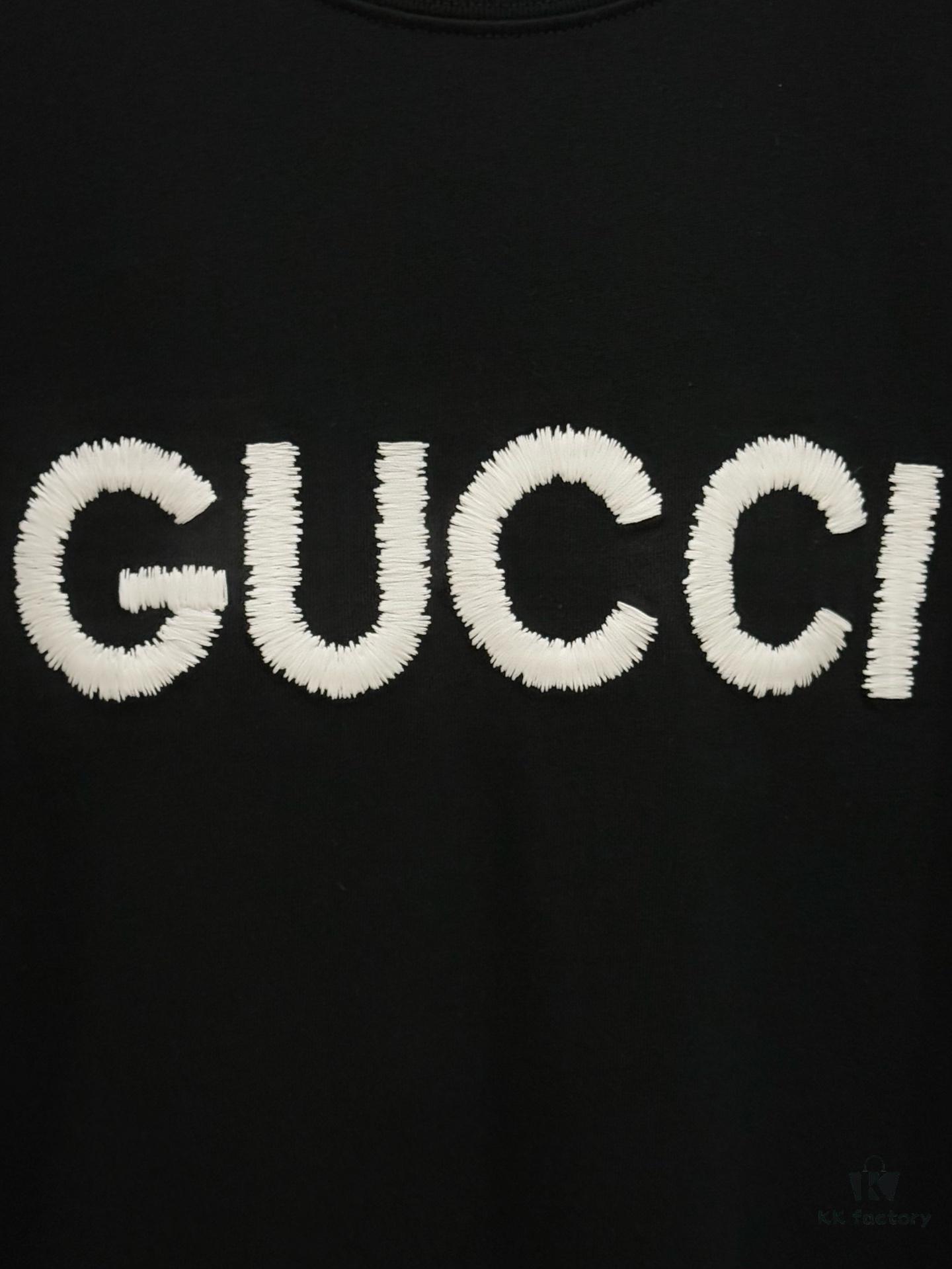 69312fd2908475d562cd9792 High-End Gucci Round Neck Short Sleeve T-Shirt with Front and Back High-Stitch Embroidered Logo, 280g Double-Yarn Premium Combed Cotton, Pre-Shrunk Washed Fabric, No Deformation, Unisex Design, Official Website Details, Three Labels Included, Moisture-Proof Paper Packaging, Distinct from Market Standard Products, Comfortable Fit with OXS Silhouette