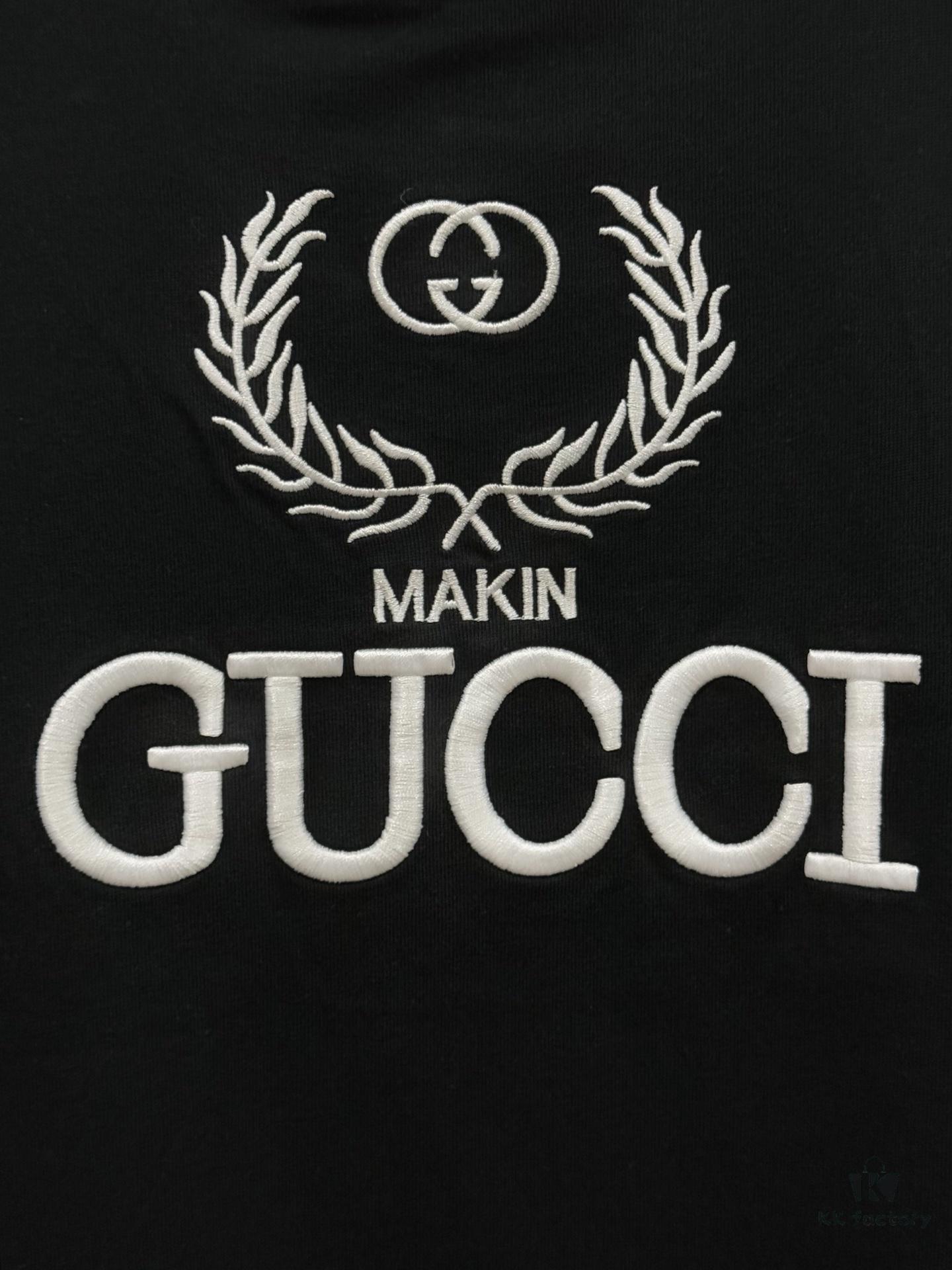 69312fdb908475d562cd9794 High-End Gucci Round Neck Short Sleeve T-Shirt with Front and Back High-Stitch Embroidered Logo, 280g Double-Yarn Premium Combed Cotton, Pre-Shrunk Washed Fabric, No Deformation, Unisex Design, Official Website Details, Three Labels Included, Moisture-Proof Paper Packaging, Distinct from Market Standard Products, Comfortable Fit with OXS Silhouette