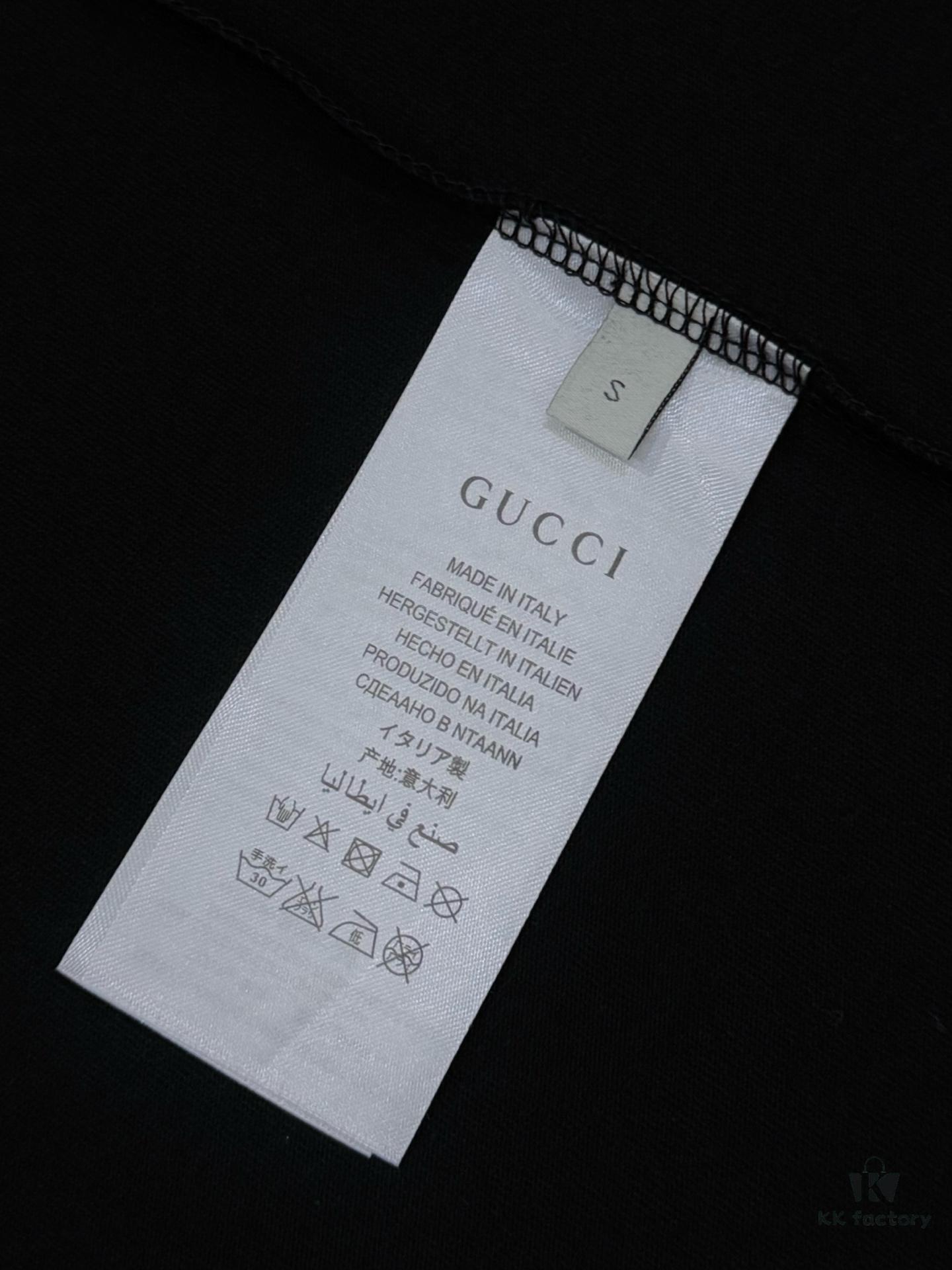 69312fe3908475d562cd9796 High-End Gucci Round Neck Short Sleeve T-Shirt with Front and Back High-Stitch Embroidered Logo, 280g Double-Yarn Premium Combed Cotton, Pre-Shrunk Washed Fabric, No Deformation, Unisex Design, Official Website Details, Three Labels Included, Moisture-Proof Paper Packaging, Distinct from Market Standard Products, Comfortable Fit with OXS Silhouette