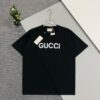 69312fe3908475d562cd9797 High-End Gucci Round Neck Short Sleeve T-Shirt with Front and Back High-Quality Jump Stitch Embroidery, 280g Double-Yarn Heavyweight 100% Combed Cotton, Pre-Shrunk Washed Fabric, No Deformation, Unisex Design with Official Logo Embroidery, Patch on Back, Complete Three Labels, Moisture-Proof Paper Packaging, Distinct from Market Standard Goods, Comfortable Fit with OXS Silhouette