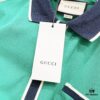 69313034908475d562cd97a5 GUCCI Men's Polo Shirt with Notched Lapel, Color-Block Collar and Embroidered GG Logo