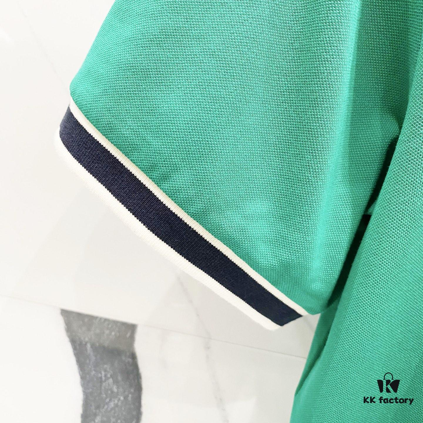 6931303c908475d562cd97a7 GUCCI Men's Polo Shirt with Notched Lapel, Color-Block Collar and Embroidered GG Logo