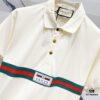 6931306f908475d562cd97b5 GUCCI Lapel Polo Shirt with Red and Green Logo Belt Design
